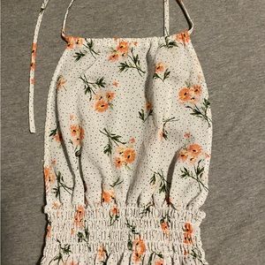 Cute open back halter tank top